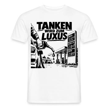 Tanken wird zum Luxus - Männer T-Shirt - Weiß - Vorne - AI Model Male 178 dark (178cm)