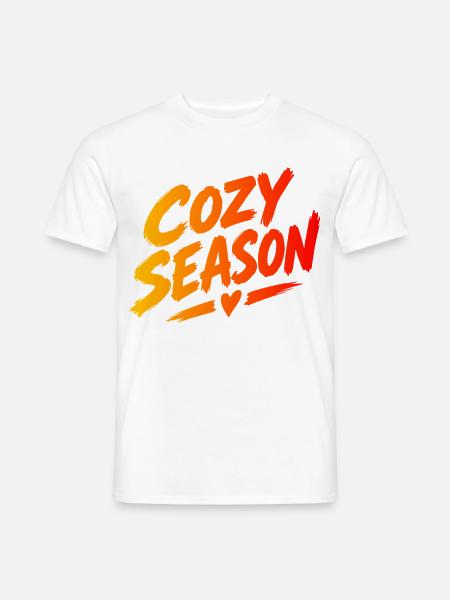 COZY SEASON - Männer T-Shirt - Weiß