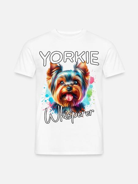Yorkshire Terrier Flüsterer - Männer T-Shirt - Weiß