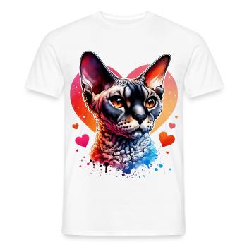 Devon Rex - Männer T-Shirt - Weiß - Vorne - AI Model Male 178 dark (178cm)