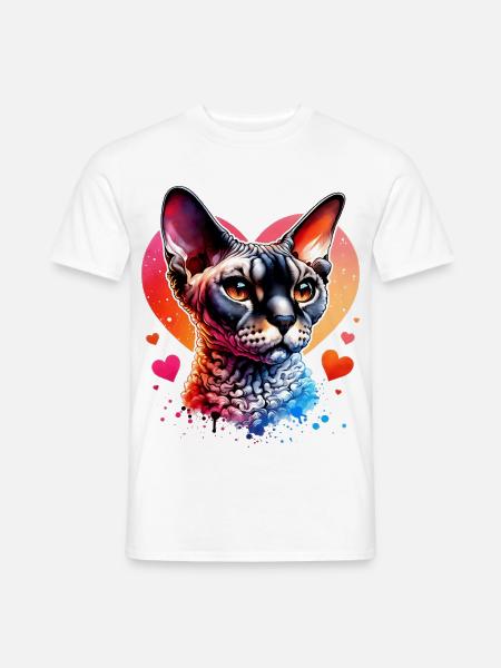 Devon Rex - Männer T-Shirt - Weiß