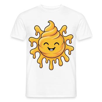 Soft-Serve Sun – Melting Sunshine - Männer T-Shirt - Weiß - Vorne - AI Model Male 178 dark (178cm)