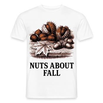 Nuts About Fall Kastanien Eicheln Herbst - Männer T-Shirt - Weiß - Vorne - AI Model Male 178 dark (178cm)