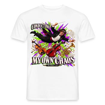 Lustiges Dirigentengeschenk – Mein eigenes Chaos dirigieren - Männer T-Shirt - Weiß - Vorne - AI Model Male 178 dark (178cm)