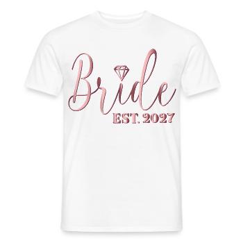 Hochzeitsbraut 2027 - Männer T-Shirt - Weiß - Vorne - AI Model Male 178 dark (178cm)