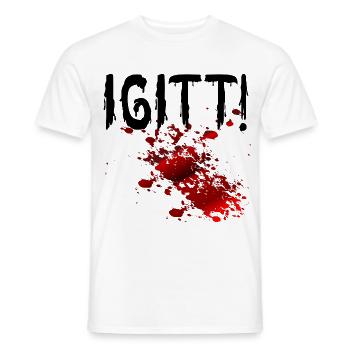 Halloween Blutflecken Igitt - Männer T-Shirt - Weiß - Vorne - AI Model Male 178 dark (178cm)