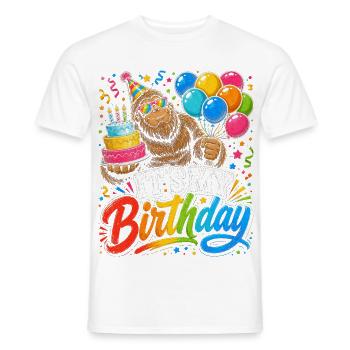 Bigfoot Geburtstag Fiesta - Männer T-Shirt - Weiß - Vorne - AI Model Male 178 dark (178cm)