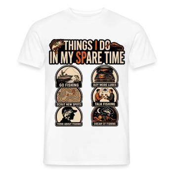 Was ich in meiner Freizeit tue Angeln - Männer T-Shirt - Weiß - Vorne - AI Model Male 178 dark (178cm)