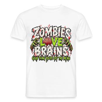 Das Zombie-Menü. - Männer T-Shirt - Weiß - Vorne - AI Model Male 178 dark (178cm)