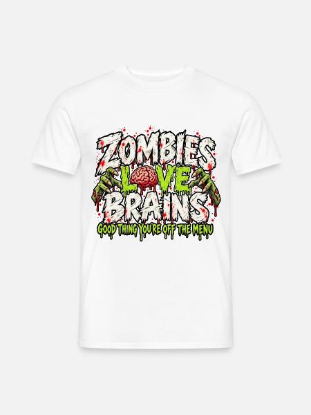 Das Zombie-Menü. - Männer T-Shirt - Weiß