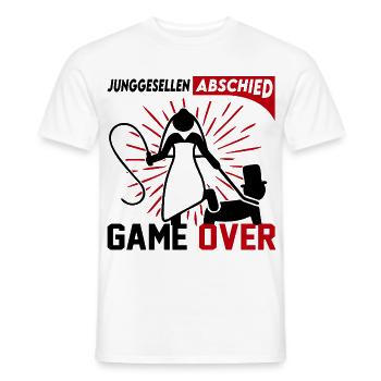 Junggesellenabschied Game Over Mann Frau Party - Männer T-Shirt - Weiß - Vorne - AI Model Male 178 dark (178cm)
