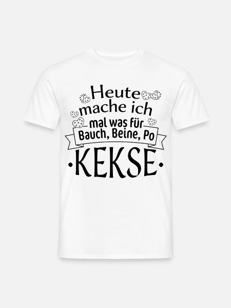 Bauch, Beine und Po (Kekse) - Männer T-Shirt - Weiß