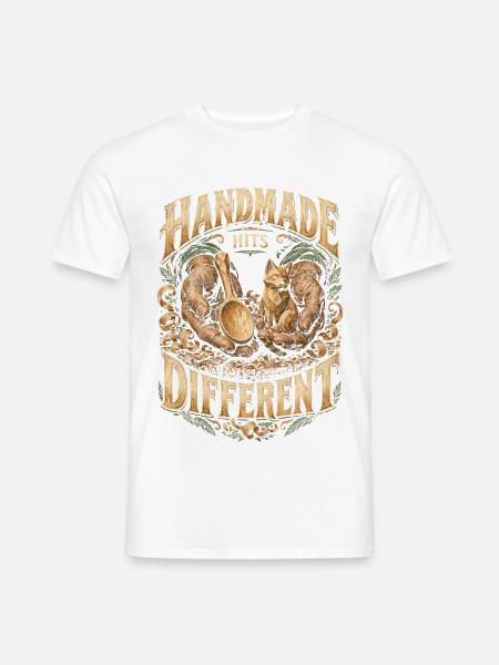 Holzschnitzerei Schnitzen Holzschnitzen - Männer T-Shirt - Weiß