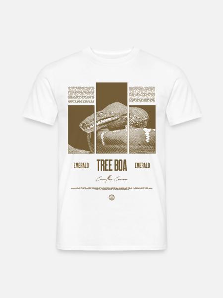 Smaragdbaumboa-Schlangenbesitzer und Reptilienhalter - Männer T-Shirt - Weiß