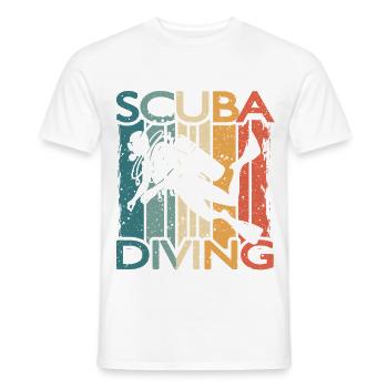 Retro Taucher SCUBA DIVING Für Schnorchler Taucher - Männer T-Shirt - Weiß - Vorne - AI Model Male 178 dark (178cm)