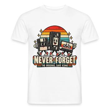 Retro-Speicher-Icons - Männer T-Shirt - Weiß - Vorne - AI Model Male 178 dark (178cm)