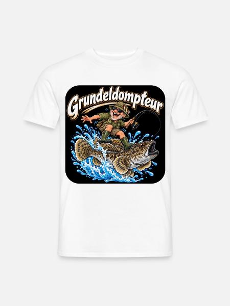 Grundeln Angeln - Männer T-Shirt - Weiß