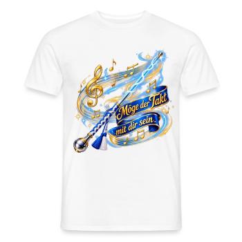 Stabführer - Möge der Takt mit dir sein - Männer T-Shirt - Weiß - Vorne - AI Model Male 178 dark (178cm)
