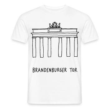 Brandenburger Tor Berlin - Männer T-Shirt - Weiß - Vorne - AI Model Male 178 dark (178cm)