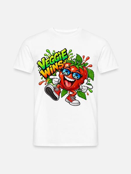 Lustige Tomate - Männer T-Shirt - Weiß
