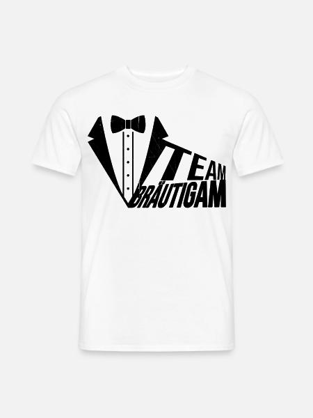 "Team Bräutigam" Design - Männer T-Shirt - Weiß