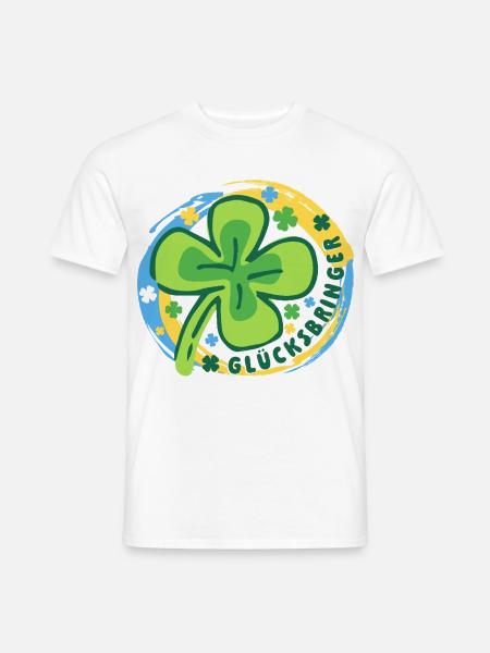 Glücksbringer Glück Mutmacher - Männer T-Shirt - Weiß