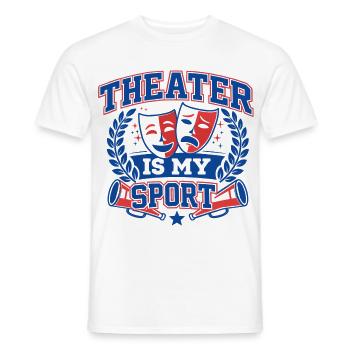 Theater is my Sport - College Varsity Design - Männer T-Shirt - Weiß - Vorne - AI Model Male 178 dark (178cm)