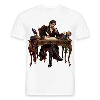 Literat am Barocktisch - Männer T-Shirt - Weiß - Vorne - AI Model Male 178 dark (178cm)