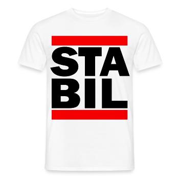 STABIL - BARS - Männer T-Shirt - Weiß - Vorne - AI Model Male 178 dark (178cm)