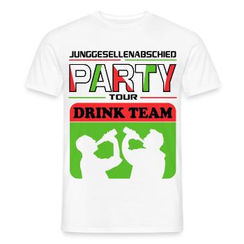 Junggesellenabschied Drink Team Saufen Bier Suff - Männer T-Shirt - Weiß - Vorne - AI Model Male 178 dark (178cm)