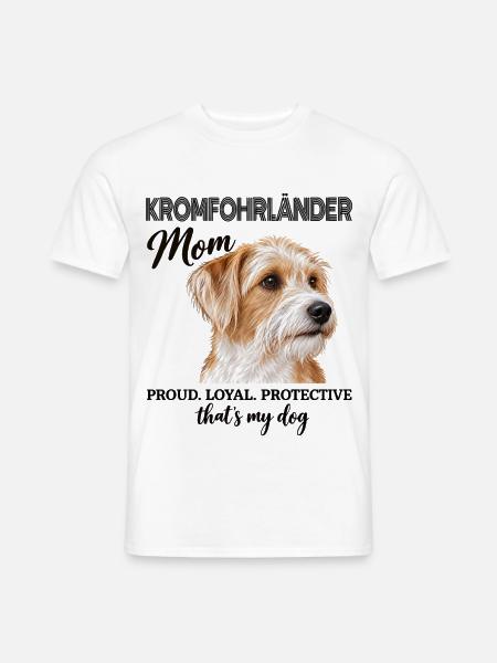 Kromfohrländer Mom Proud Loyal Protective - Männer T-Shirt - Weiß