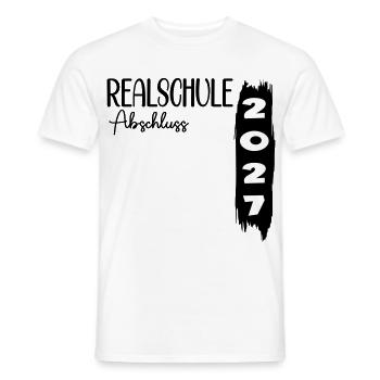 Realschule 2027 Abschluss - Männer T-Shirt - Weiß - Vorne - AI Model Male 178 dark (178cm)
