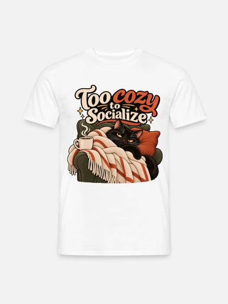 Zu gemütlich für Gesellschaft - Männer T-Shirt - Weiß