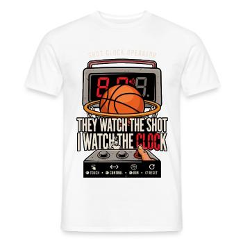 Shotclock Operator – Ich sehe die Uhr - Männer T-Shirt - Weiß - Vorne - AI Model Male 178 dark (178cm)