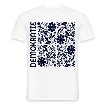 Demokratie Vielfalt Blumen - Männer T-Shirt - Weiß - Vorne - AI Model Male 178 dark (178cm)