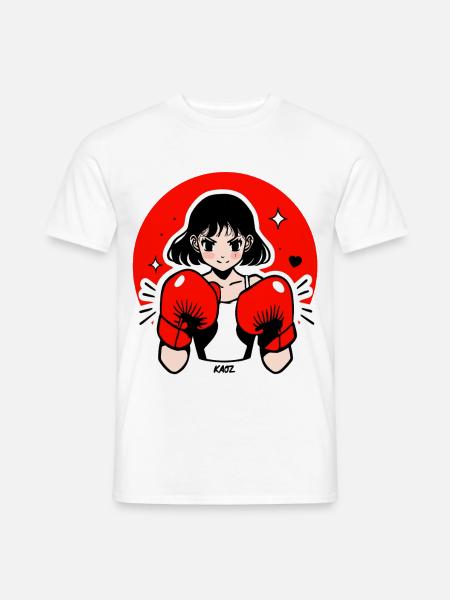 Boxen im Roten Spotlight - Männer T-Shirt - Weiß