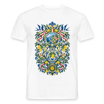 Italien | Zitronen, Oliven & Küste - Männer T-Shirt - Weiß - Vorne - AI Model Male 178 dark (178cm)