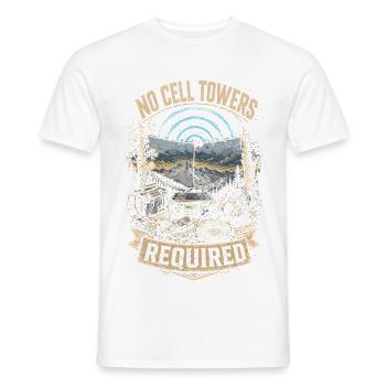 Amateurfunk Amateurfunker No Cell Towers Required - Männer T-Shirt - Weiß - Vorne - AI Model Male 178 dark (178cm)