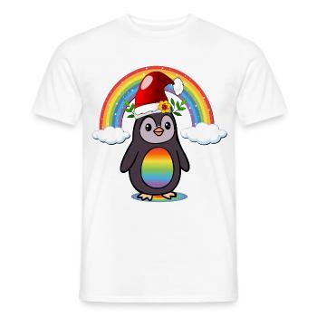 Weihnachts-Weihnachts-Pinguin - Männer T-Shirt - Weiß - Vorne - AI Model Male 178 dark (178cm)