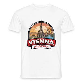 Wiener, Österreich Reiseabzeichen St. Stephansgeschenk - Männer T-Shirt - Weiß - Vorne - AI Model Male 178 dark (178cm)
