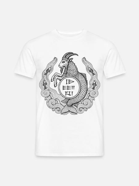 Enki-Ziegenfisch-Symbol - Männer T-Shirt - Weiß