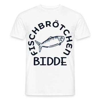 Hamburg Fischbrötchen Bidde - Männer T-Shirt - Weiß - Vorne - AI Model Male 178 dark (178cm)
