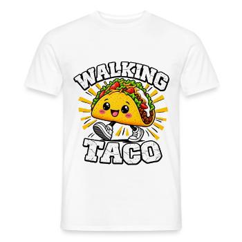 Walking Taco, lustige Kostüm-Tacos  - Männer T-Shirt - Weiß - Vorne - AI Model Male 178 dark (178cm)