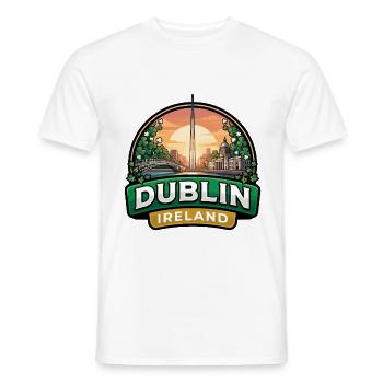 Dublin Ireland Reiseabzeichen Ha Penny Bridge Geschenk - Männer T-Shirt - Weiß - Vorne - AI Model Male 178 dark (178cm)