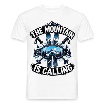 Skifahren The mountain is calling Apres-Ski - Männer T-Shirt - Weiß - Vorne - AI Model Male 178 dark (178cm)