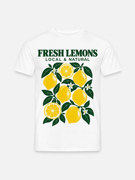 Frische Zitronen - Männer T-Shirt - Weiß