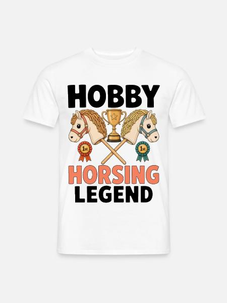 Hobby Horsing Legend - Männer T-Shirt - Weiß