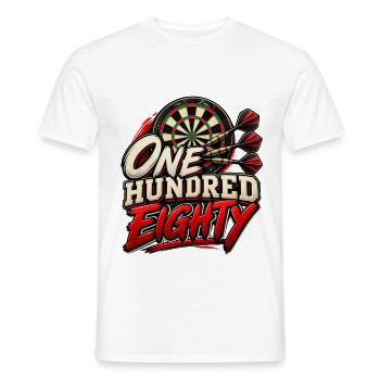 Dart Dartspieler One hundred eighty Dartscheibe - Männer T-Shirt - Weiß - Vorne - AI Model Male 178 dark (178cm)