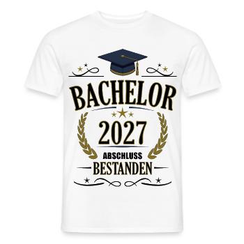 Bachelor 2027 - Männer T-Shirt - Weiß - Vorne - AI Model Male 178 dark (178cm)