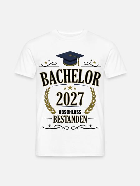 Bachelor 2027 - Männer T-Shirt - Weiß